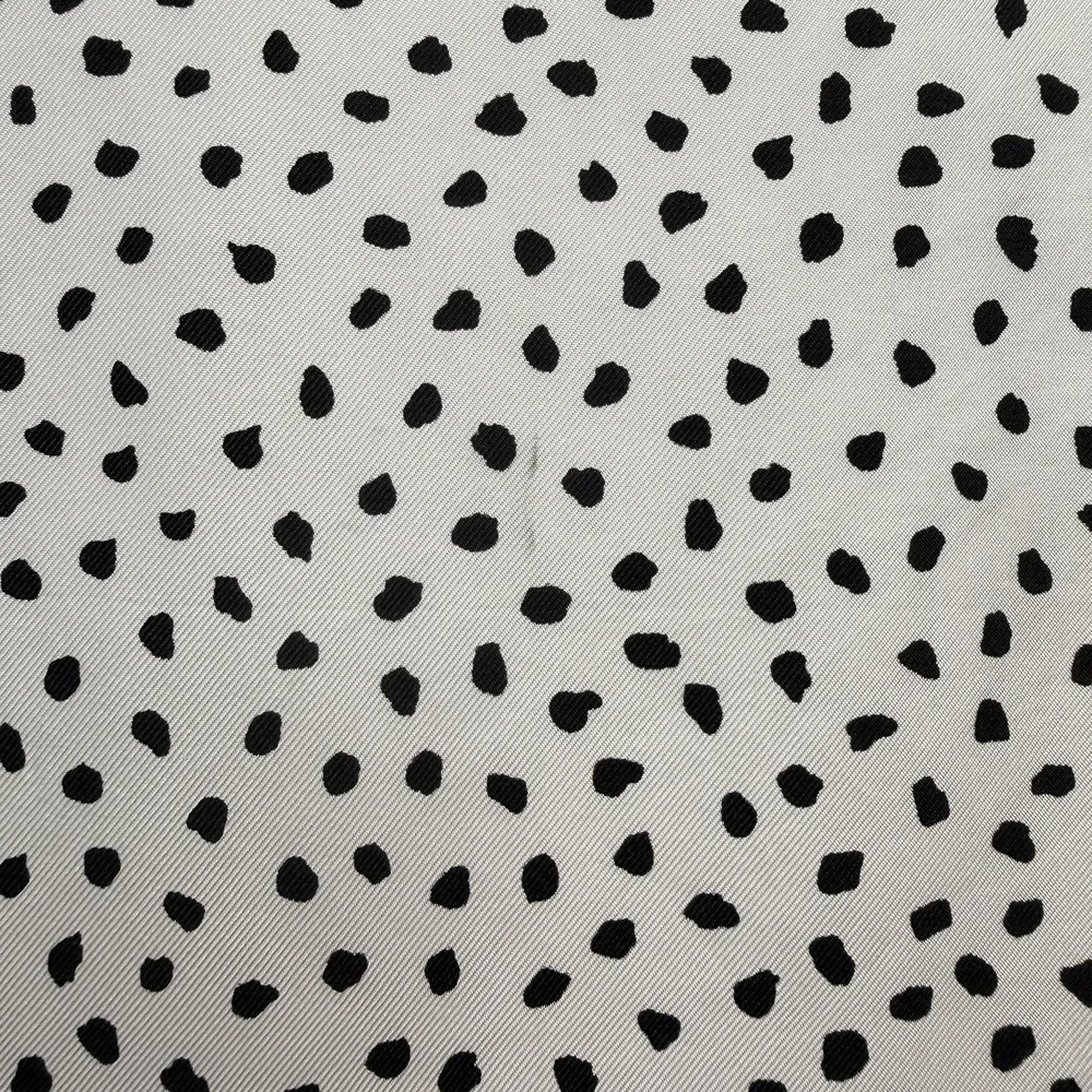 Vintage YSL 100% Silk Shawl Scarf Purple Wide Stripe Black White Dots 36
